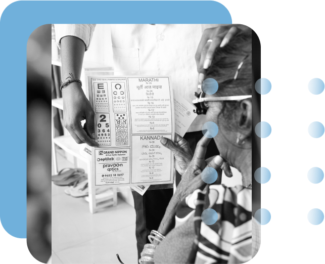 Eye chart and examination tools